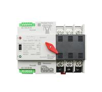 2/3/4P 100A 110 V/220 V Mini ATS Interruttore di Trasferimento Automatico Selettore Elettrico Doppio Interruttore di Alimentazione fotovoltaico Solare Guida DIN(3P,220V)