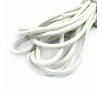 2/3/5/10M 5mm Elastico Rotondo Colorato Elastici in Gomma per Giacche, Tende, Vestiti, Corda Elastica Altamente Elastica, Accessori per Cucito Fai da Te - Bianco - 5mm - 2 Metri