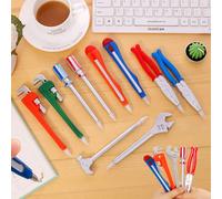 2/3/6/12 pezzi penne a sfera creative con design di attrezzi hardware a caso | Penne a forma di pinze, cacciaviti, martelli dei cartoni animati, strumenti di scrittura durevoli, decorazioni da scrivan