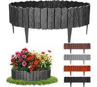 GARDENIX Bordo per aiuole, 2,3 m, effetto legno (antracite)