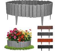 GARDENIX Bordo per aiuole, 2,3 m, effetto legno (grigio)