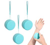 2/3 pennelli da doccia in silicone, spazzola morbida per il corpo con cordino, per la pulizia del corpo, per la pelle sensibile, per bambini, donne, uomini (blu, 3 pezzi)