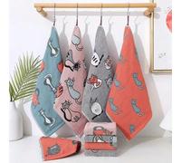 2/3 pezzi Asciugamani in garza casuali, motivi carini di animali cartoni animati, colori assortiti adatti per uomini, donne e bambini, morbidi e assorbenti, asciugatura rapida, adatti per tutto l'anno