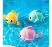 2/3 pezzi Giocattoli da bagno per bambini, giocattoli ad acqua a carica, set di giocattoli da bagno per bambini con presa facile, a forma di rana e pesce carini, giocattoli da bagno estivi, adatti com