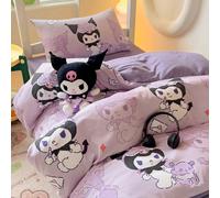 2/3 pezzi Set biancheria da letto Sanrio - Hello Kitty/Kuromi/Cinnamoroll/Pochacco (1 pezzo Copripiumino + 1/2 pezzi Federe, senza imbottitura) Cartone animato carino, misura matrimoniale, morbido e c