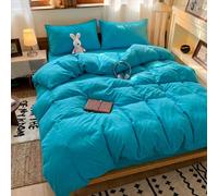 2/3 pezzi/Set Copripiumino blu reale super morbido, set di biancheria da letto morbido, traspirante e senza pieghe, migliore per il sonno, stile hotel di lusso, regalo per mamma, papà, amico, reversib