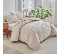 2/3 pezzi Set copripiumino stile bohémien con farfalle jacquard color cachi, copripiumino pastorale confortevole e traspirante per tutte le stagioni (1 pezzo copripiumino + 1/2 pz federe, piumino non 