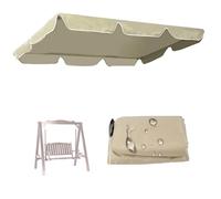 2- 3 Posti Tetto di Ricambio per Dondolo da Giardino, 210D Impermeabile Copertura di Ricambio per Dondolo Gazebo, Sedile di Ricambio Baldacchino per Balcone Esterno(Size:164*114*15cm,Color:Beige)