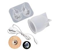 2/3 stampi in resina drago stampo a forma base leggera set stampi in silicone 3D drago per lampada da tavolo fai da te decorazioni per la casa stampi in silicone drago per da