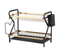 2/3 Tier Cutting Board Holder Saving Space Dish Rack Kitchen Tableware Organizer