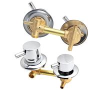 2/3 Vie Rubinetti per Doccia in Ottone,Miscelatore Valvola Cabina Doccia,Miscelatore Valvola con Elemento Filtrante in Ceramica,Interasse 10cm,G1/2",Intubation 2 way 10cm