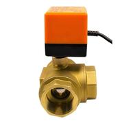 2" 3-Way Motorized Ball Valve DN15 Threee-Wire Two Point Control Brass Electric Ball Valve 220V 12V 24V(24VAC)
