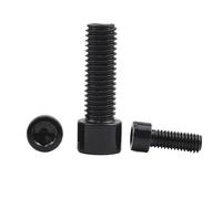 2-30 pezzi Vite a testa cilindrica nera grado 8. Bullone a testa esagonale M3 M4 M5 M6 M8 M10 for mobili(16mm,M6 5pcs)