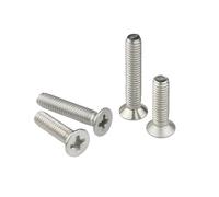 2-30pcs M3/M4/M5/M6/M8/M10 Viti macchina con testa incassata a fessura incrociata tipo-KM in acciaio inoxydabile, M4x20mm