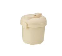 2.3L Vaporiera per Microonde, Contenitori per Microonde Cuoci Riso Al Vapore Microonde Cuociriso per Microonde per Cucinare Verdure,Pesce,Preparazione Pasti,Pentole Per,E Facile da Usare (Bianco)