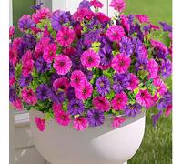 2/4/10 pezzi Set di piante floreali artificiali colorate, inclusi margherite di seta, eucalipto, glicine appeso, resistenti ai raggi UV, adatti per decorazioni esterne, giardino, patio, matrimonio, de