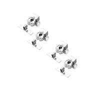 2/4/10 Set Cabinet Fermi Doppio Rullo di Cattura Fermaporta Più Vicino Fermacorda e ganci Serranda Buffer for Guardaroba Hardware Accessori for Mobili(Silver-4 Set)