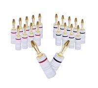 2/4/12/24PCS 4mm Rame Puro Placcato Oro Spina A Banana Connettore for Audio Video Altoparlante filo Amplificatore Spina 'altoparlante(4 Pieces)