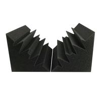 2/4/12 pezzi 18x18x30 cm schiuma isolante fonoassorbente ad alta densità ignifuga trappole per bassi schiuma acustica studio angolo schiuma-nero-2 pezzi