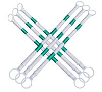 2 4 5 6 8 10 12 16 20 pezzi Barra conica for segnaletica stradale regolabile sul campo, barriera retrattile da 47 a 78 pollici, divisorio sicurezza(Green and White,6pcs)