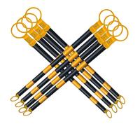 2 4 5 6 8 10 12 16 20 pezzi Barra conica for segnaletica stradale regolabile sul campo, barriera retrattile da 47 a 78 pollici, divisorio sicurezza(Yellow1 and Black1,8pcs)