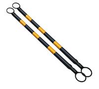 2 4 5 6 8 10 12 16 20 pezzi Barra conica for segnaletica stradale regolabile sul campo, barriera retrattile da 47 a 78 pollici, divisorio sicurezza(Yellow and Black,2pcs)