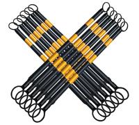 2 4 5 6 8 10 12 16 20 pezzi Barra conica for segnaletica stradale regolabile sul campo, barriera retrattile da 47 a 78 pollici, divisorio sicurezza(Yellow and Black,12pcs)