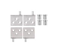 2/4/6/10/20 Pz Cerniere a scomparsa in acciaio inossidabile Invisibile Porta dell'armadio Pivot CT Codici angolari for Pannello in legno Armadio Staffa di supporto(6PCS-Silver)
