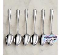 2/4/6/12 pezzi Cucchiai in acciaio inossidabile per caffè/tè/dessert, adatti per cucina, hotel, caffè, forniture scolastiche Set di 6,Set di 4,Set di 12,Set di 2Acciaio inossidabile