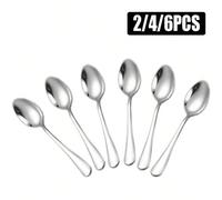 2/4/6/12 pezzi cucchiaini in acciaio inossidabile per caffè/tè/dolci, adatti per cucina, hotel, caffè Set da 4 pezzi,Set da 24 pezzi,Set da 2 pezzi,Set da 6 pezzi,Set da 12 pezziAcciaio inossidabile
