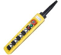 2/4/6/8 pulsanti Doppia velocità/Singola velocità Stazioni di controllo pendenti for gru di sollevamento con arresto di emergenza for circuiti XAC-A271(Yellow,Single speed 1pcs)