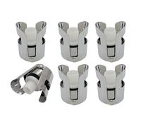 2/4/6/8Pcs Silicone e Acciaio Wine Cork Preserver con Clip Champagne Tappo di Bottiglia Tappi per Prevenzione Ossidazione Silicone Acciaio Tappo Bottiglia