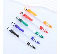 2/4/6 pezzi di penne a sfera con disegno di pallone da calcio, a rotazione con un solo tocco, stile europeo e americano, per il ritorno a scuola, colori casuali Tagli Unica,4 pezzi,6 pezziCompositi WP