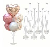 2/4/6 pezzi Set di supporti riutilizzabili e trasparenti per palloncini - perfetto per celebrazioni ed eventi, adatto per compleanni, feste, decorazioni per matrimoni (palloncini non inclusi) Tagli Un