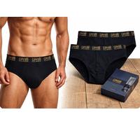 2-4-6 Slip uomo Roberto Cavalli Class neri con elastico logo oro Mutande Boxer