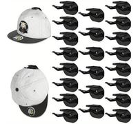 2/4/8/10/12 pezzi Ganci per cappelli adesivi resistenti, senza bisogno di forare, possono essere incollati su pareti, per decorazione domestica, portacappelli, porte, armadi (neri), possono essere uti