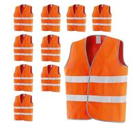 [2,4,8,10Pz] Giubbotto Catarifrangente di Sicurezza con Velcro, Tg Unica - 210N