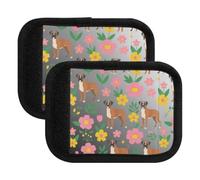 2/4 etichette identificative per bagagli, morbide, blu mare, Boxer Floreale | Neoprene Poliestere Imbottito Lavabile Indietro ID Tag Hook Loop Imbottito Acqua Assorbente per Accessori Da Viaggio Crociera