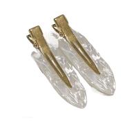 2/4 fermagli per capelli in acetico, senza cuciture, senza cuciture, per trucco e lavaggio viso, accessori per donne e ragazze, forcine per capelli color caffè (n. 4, 2 pezzi)