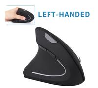 (2,4 GHz Nero) Mouse wireless per mancini Wireless ergonomico verticale 800/1200/1600 DPI 5