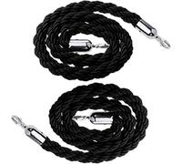 2,4 m coda Ber Rope Set, 2 pezzi Twisted Stanch Rope con Silver Hoo per il controllo della folla, efficace Partiting & Event ment, & Slish Design