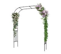 2,4 m x 1,8 m, telaio di supporto ad arco per matrimoni, grandi piante da giardino, colore nero, adatto per fattorie, giardini, terrazze
