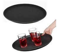 [2, 4 o 6Pz] Vassoi Antiscivolo Rotondi Gommati ed Infrangibili, Diametro 35,5cm