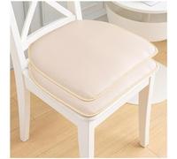 2/4 Pack Leather U-Shape Dining Chair Cushions Anti-Slip Kitchen Seat Pads Comfortable Khaki Seat Cushions for Dining Room Chairs Home Use