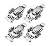 2/4 pezzi Cassetta degli attrezzi Disegna molla di compressione Toggle Chiusura Cattura Morsetto Cerniera in lega d'argento for artigianato fai da te Piccolo cassetto(4pcs)