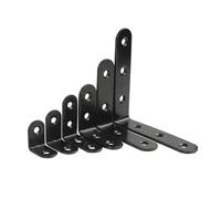 2/4 pezzi codice angolo for mobili a forma di L nero addensato for armadio ad retto tavolo e sedia staffa fissa ferro quadrato Adatto per il fissaggio e il supporto(40X40X16mm 4pcs)