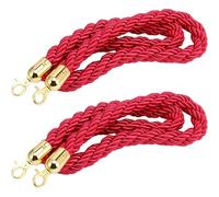 2/4 Pezzi Corda Montante,Corda di Controllo della Folla,Corda per Barriera con Ganci in Oro Lucido,Barriera in Corda di Canapa Intrecciata per Eventi sul Tappeto Rosso(Size:8ft/245cm,Color:2 Pcs)