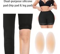 2/4 pezzi Cuscinetti in silicone riutilizzabili per glutei per migliorare la forma di entrambi i lati dei glutei, cuscinetti in silicone a doppio uso (supporto per i glutei e toppe per le cosce), effe