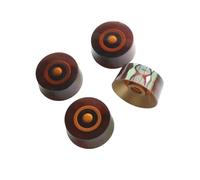 2/4 Pezzi Per Confezione In Plastica Nera Per Manopole Di Velocità Per Chitarra LP Nei Colori Marrone Oro(Brown,4pcs)