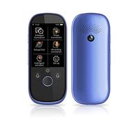 2,4 pollici traduttore vocale a schermo intelligente viaggio d'affari AI Macchina di traduzione 512GB+4 GB 45 lingue traduttore (colore: blu) decorazione chaser di beneficenza della luce FANDIAO